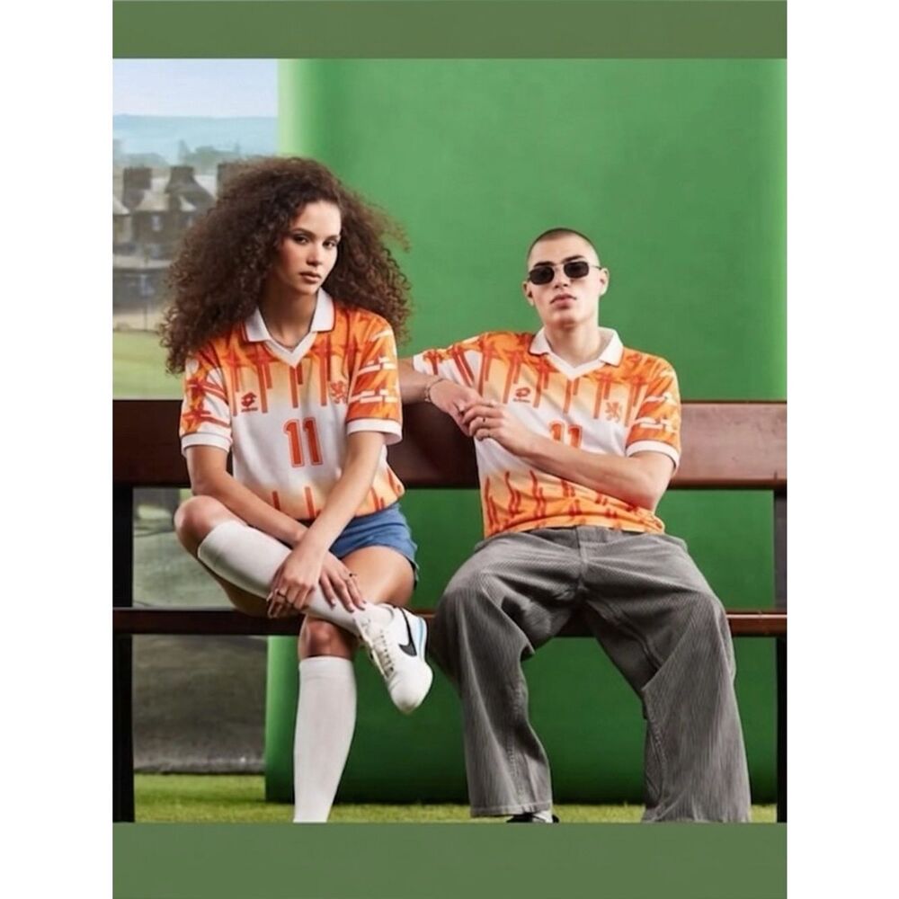 Vintage Lotto Netherlands Jersey 94-96 Orange Lion Retro Soccer Shirt #11 S/M
